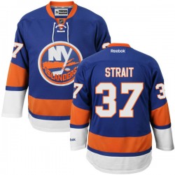 Adult Premier New York Islanders Brian Strait Royal Blue Home Official Reebok Jersey